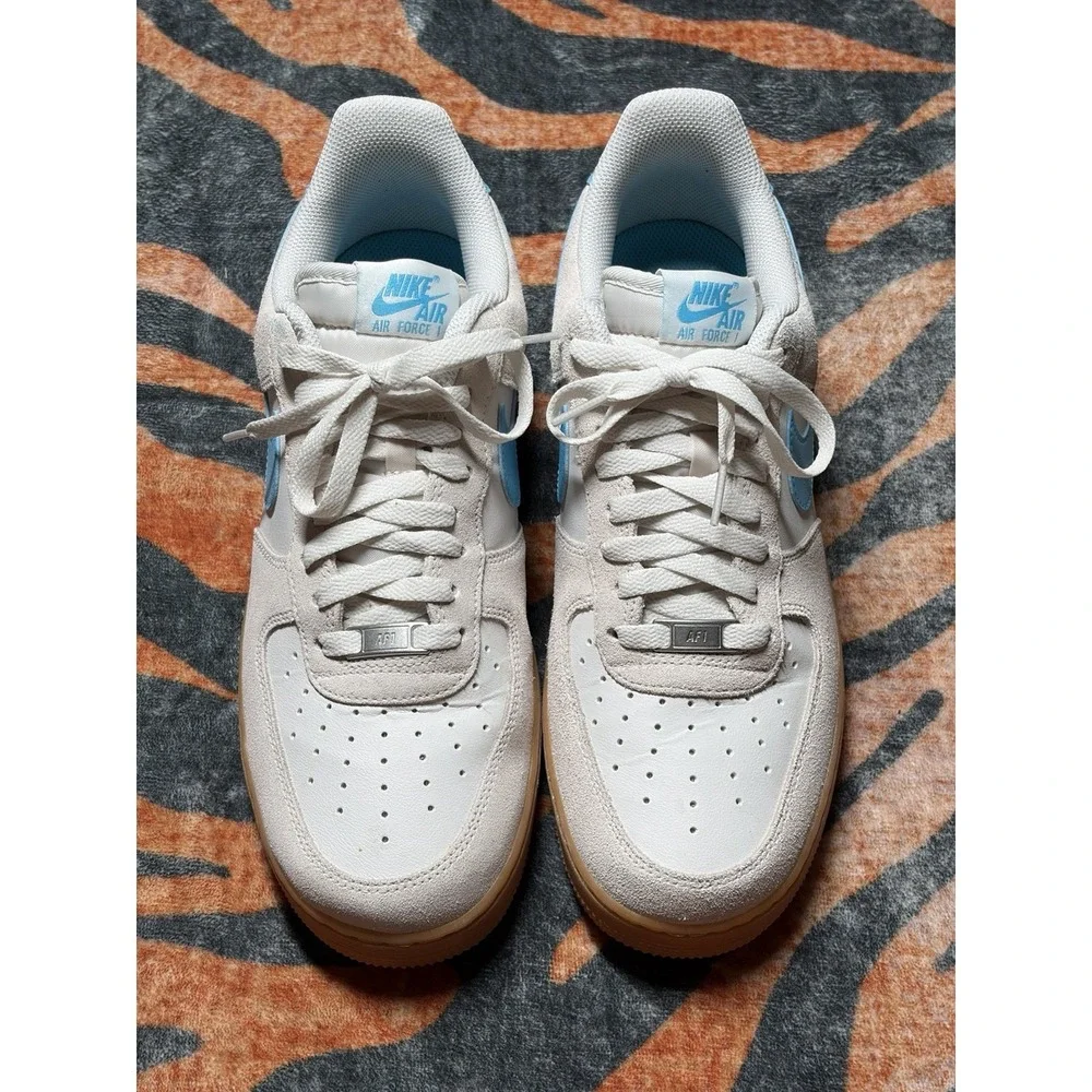 Nike Air Force 1 Low Men's AF1 Sneakers Size 10.5 White Blue Gum FQ8714-003